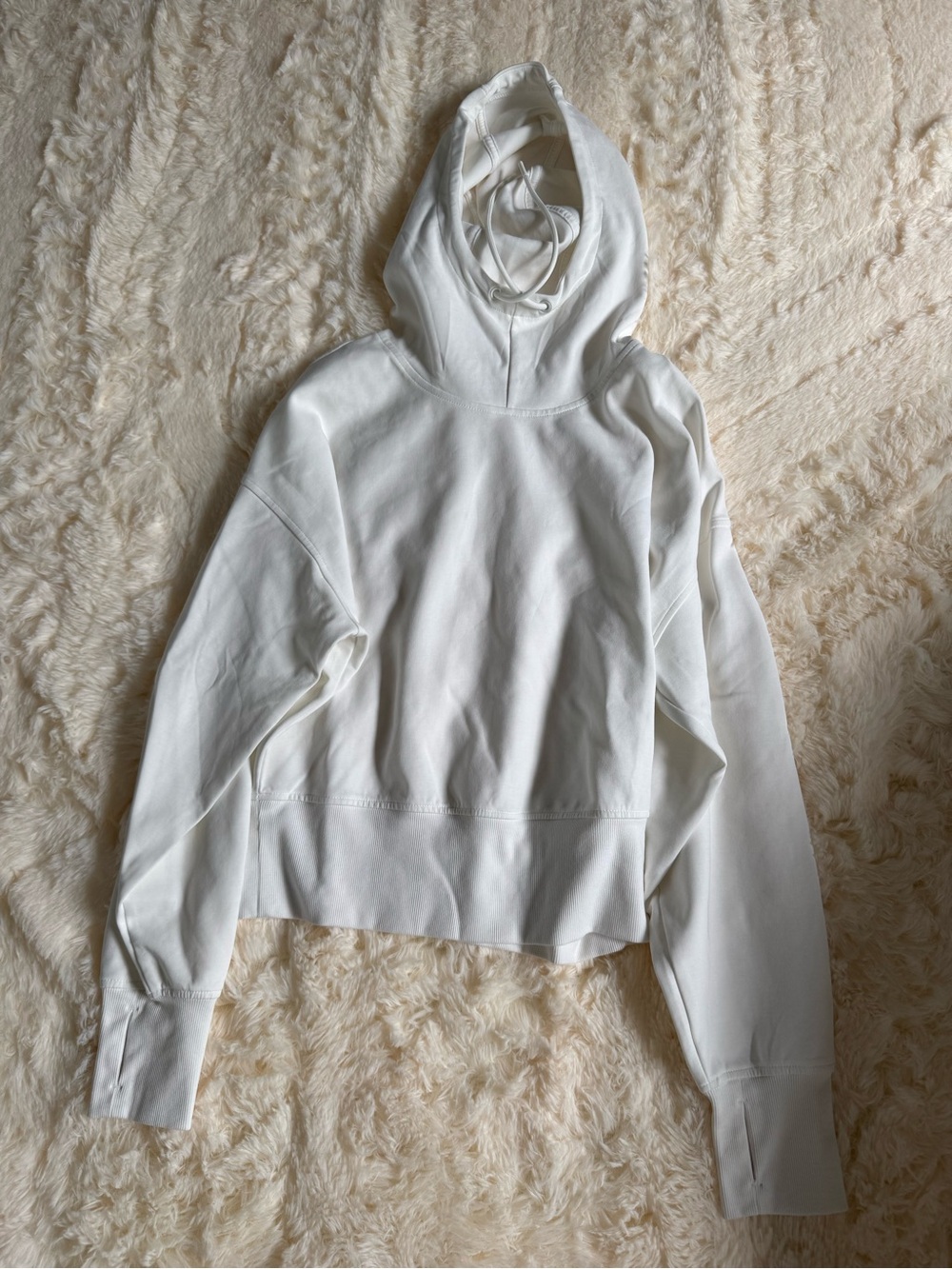 Old Navy Cropped White Hoodie